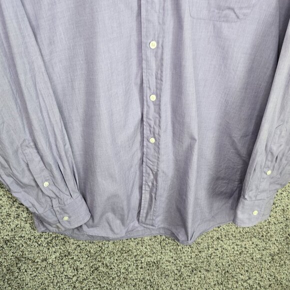 Jos A Bank Dress Shirt Mens 16 35 Purple Regular Fit Button Down Cotton Career - Picture 5 of 7